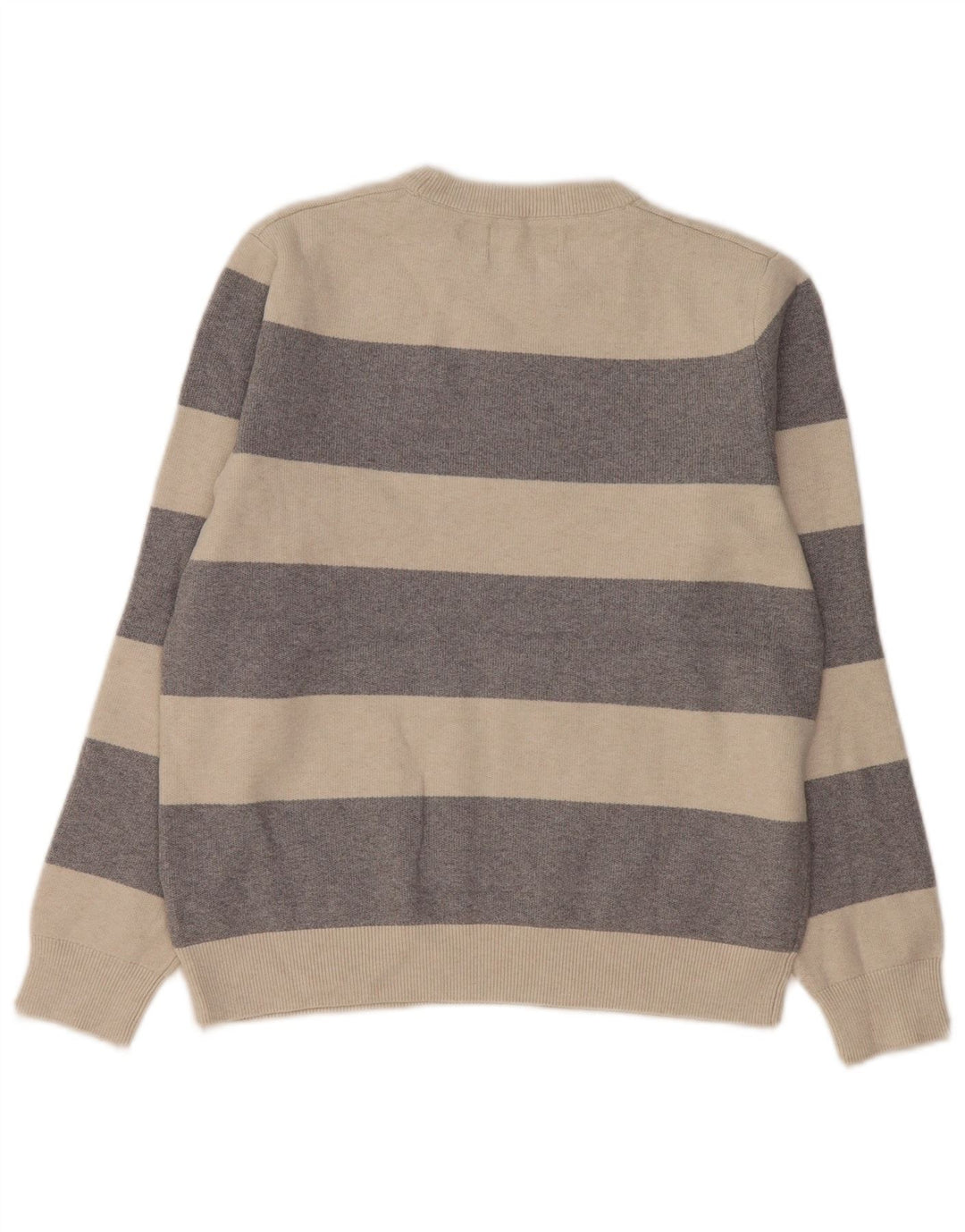 Maglione maglione girocollo da donna Marks & Spencer UK 14 Grigio medio a righe