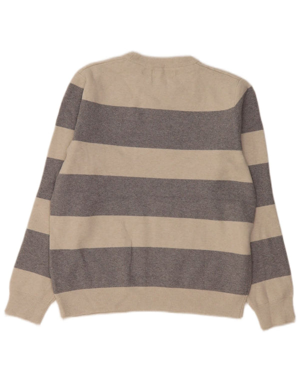 Maglione maglione girocollo da donna Marks & Spencer UK 14 Grigio medio a righe