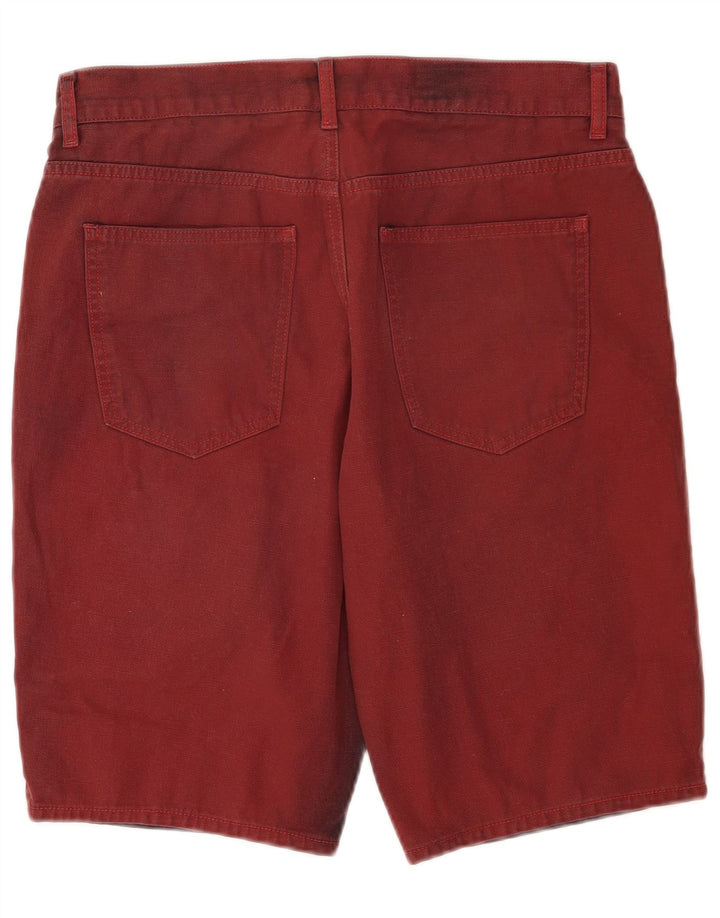 Pantaloncini di jeans da uomo Marks & Spencer W32 cotone rosso medio