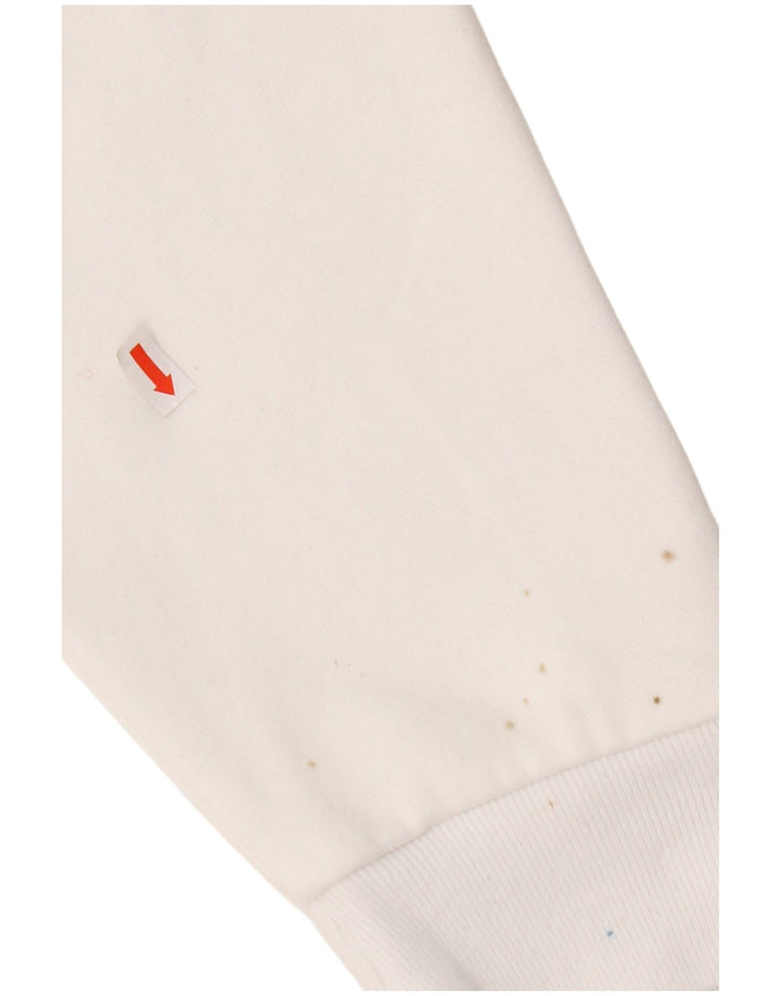 Maglione con cappuccio da uomo HOLLISTER grande in cotone bianco