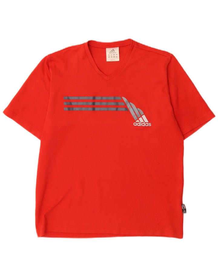 T-shirt Adidas Climalite da uomo UK 40/42 poliestere rosso medio