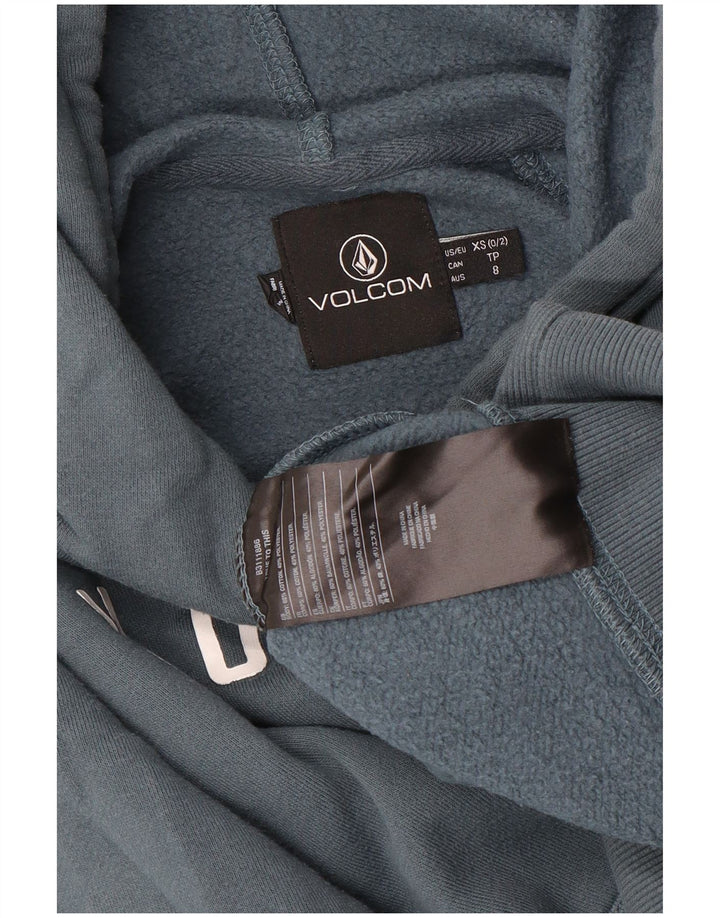 Felpa con cappuccio grafica per ragazzi VOLCOM 7-8 anni XS in cotone grigio