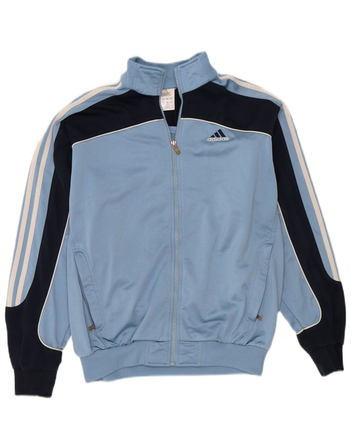 Giacca da tuta da ragazzo Adidas 15-16 anni in poliestere color block blu
