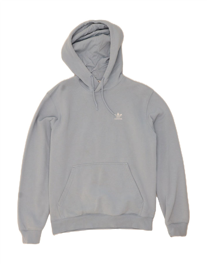 ADIDAS Mens Hoodie Jumper Small Blue Cotton Vintage Adidas and Second-Hand Adidas from Messina Hembry 
