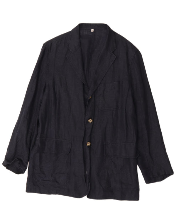 Giacca blazer da uomo a 3 bottoni Boggi IT 50 grande blu navy