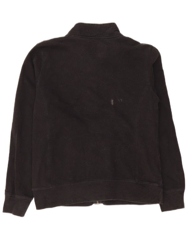 Fila Womens Graphic Tracksuit Top Jacket UK 18 XL Black Cotton