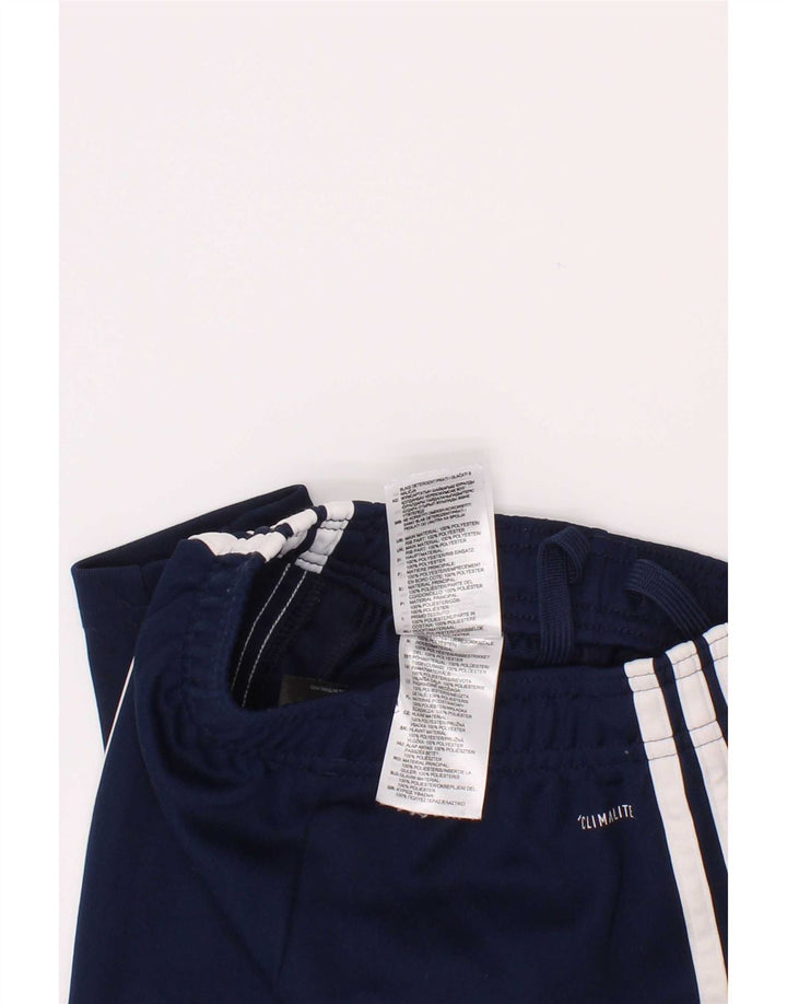 Pantaloni da tuta Adidas Climalite da ragazzo 3-4 anni in poliestere blu navy
