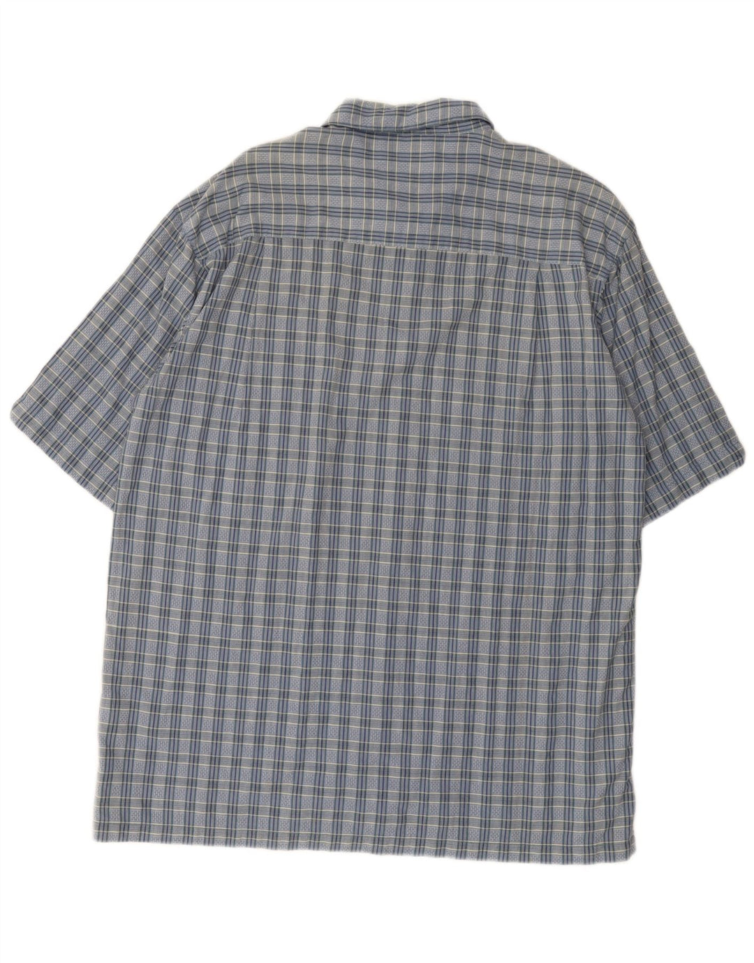 COLUMBIA Camicia a maniche corte da uomo in cotone a quadri blu grandi
