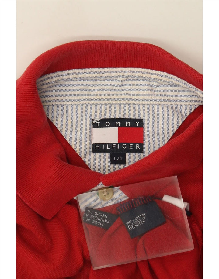 Polo da uomo Tommy Hilfiger grande rossa in cotone