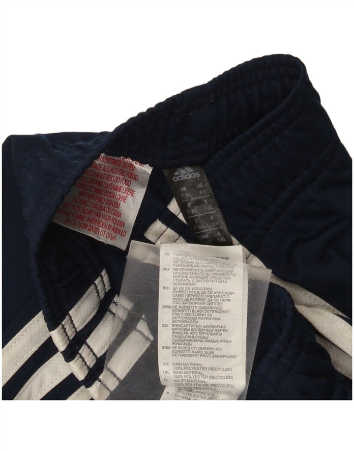 Pantaloni della tuta da ragazzo Adidas 7-8 anni in poliestere blu navy