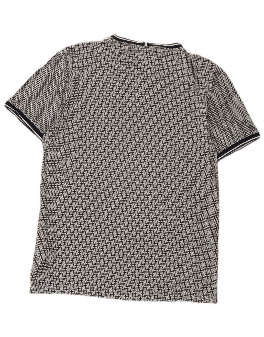 T-shirt da uomo Ted Baker taglia 3 media cotone maculato blu navy