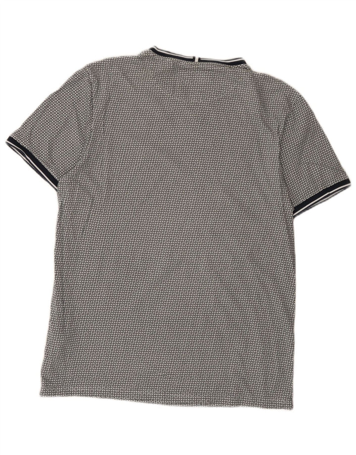 T-shirt da uomo Ted Baker taglia 3 media cotone maculato blu navy