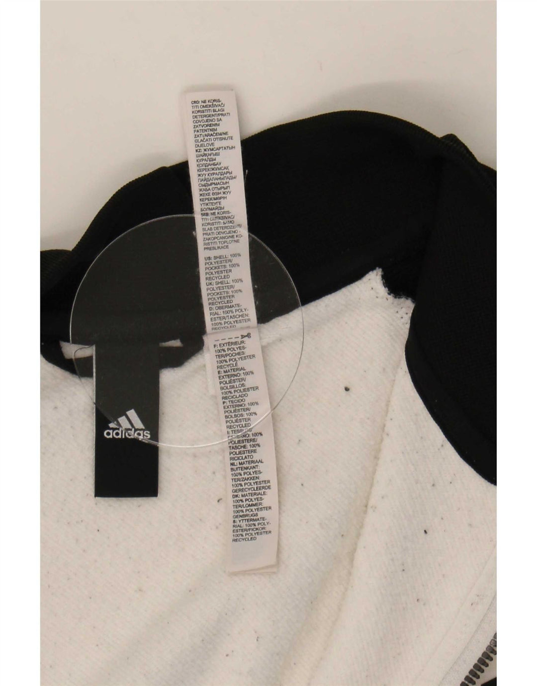 Giacca da tuta da uomo Adidas UK 48/50 XL Poliestere color block bianco