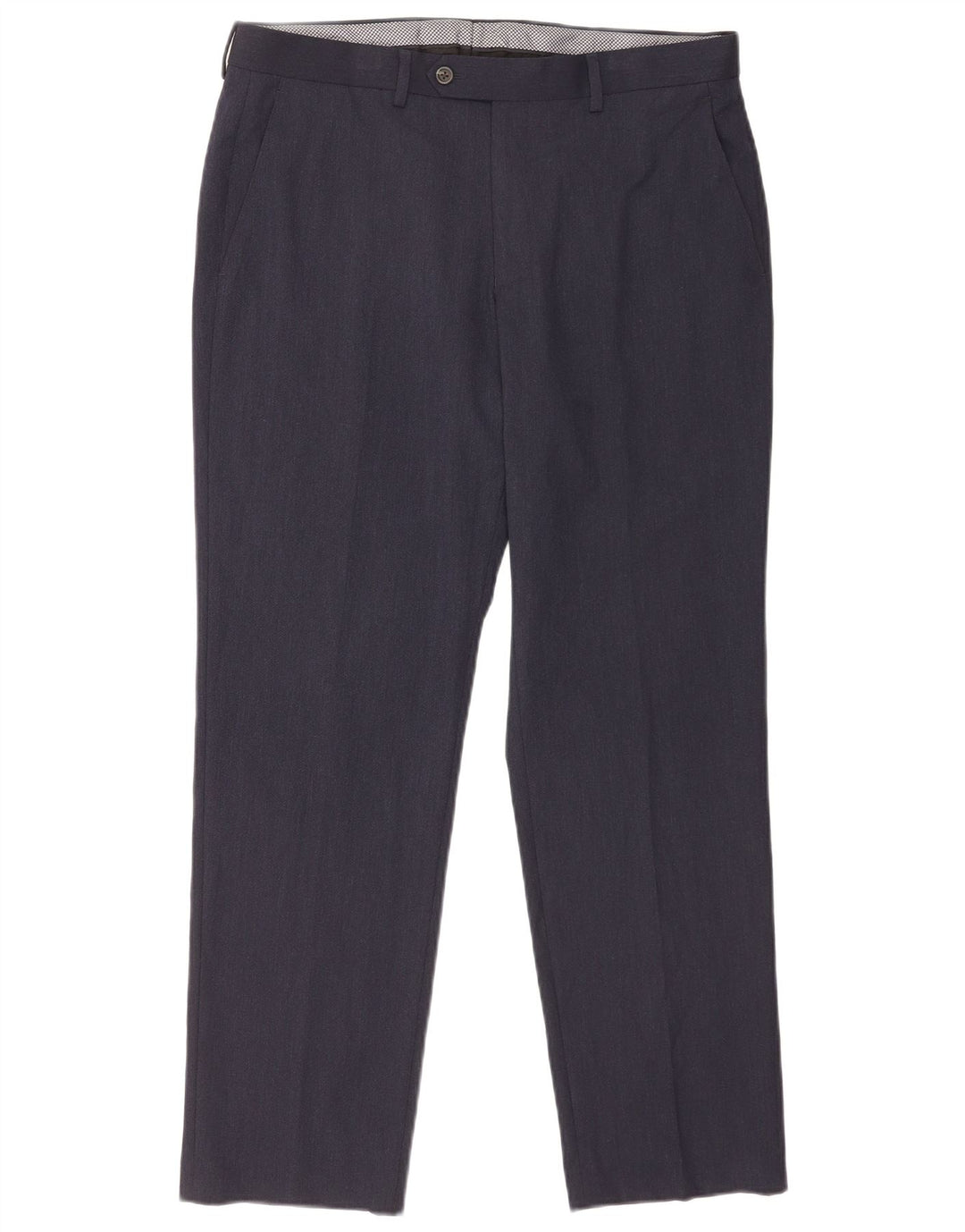 Pantaloni da abito da uomo dritti vestibilità regolare Chaps W34 L30 poliestere blu navy