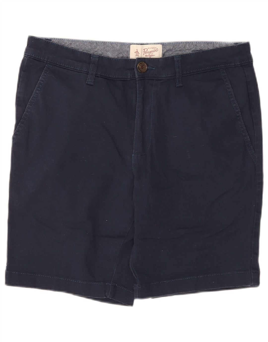 Pantaloncini chino da uomo Penguin W36 grandi in cotone blu navy