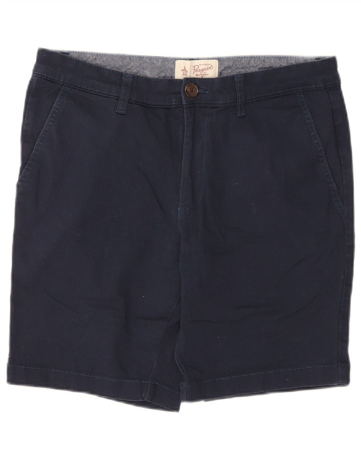 Pantaloncini chino da uomo Penguin W36 grandi in cotone blu navy
