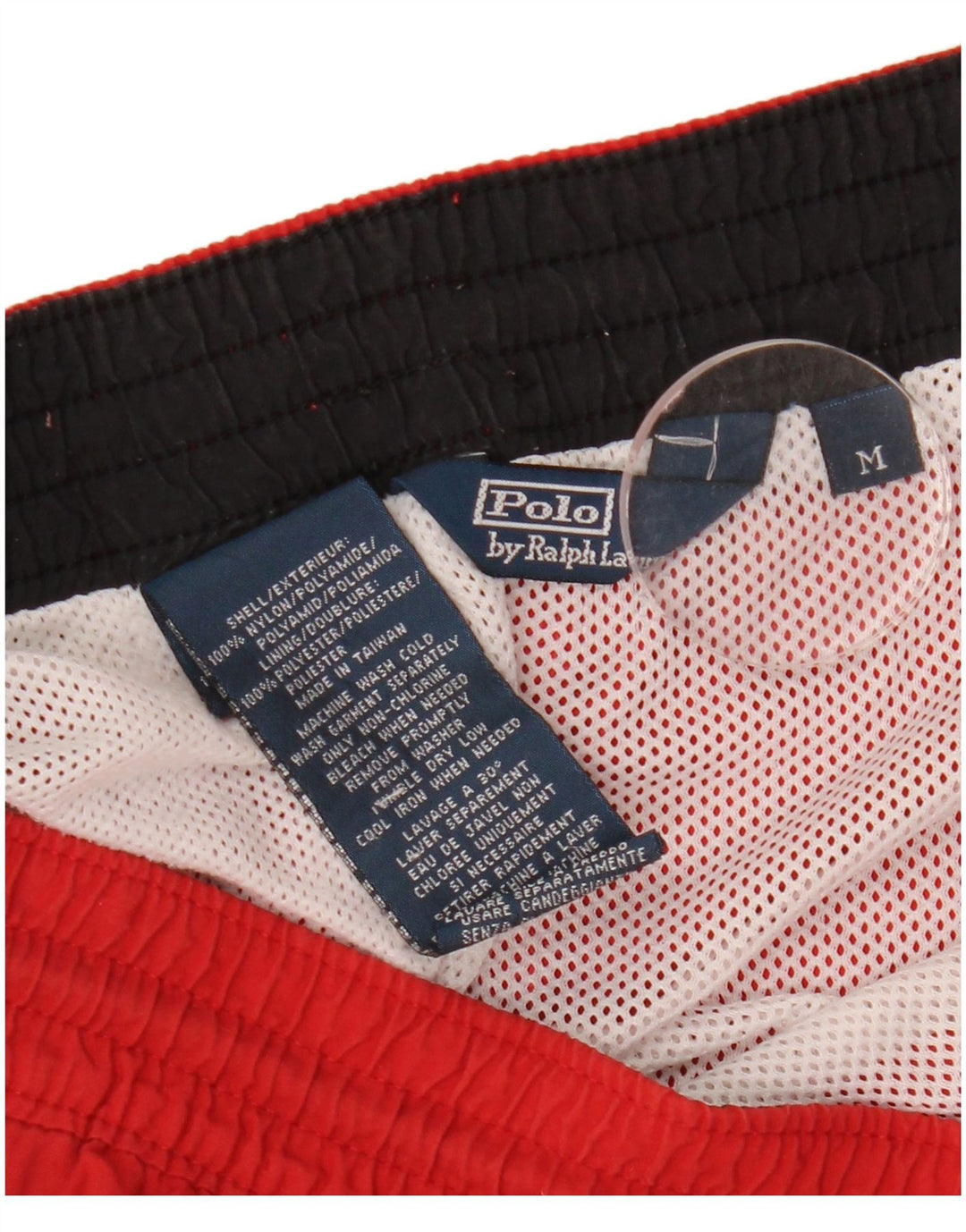 Pantaloncini da bagno da uomo Polo Ralph Lauren in nylon rosso medio