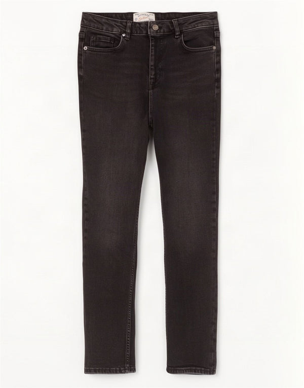 Jeans skinny Girlfriend da donna Fat Face UK 10 Small W28 L28 Cotone nero