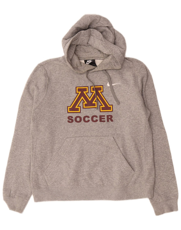 Felpa con cappuccio grafica Nike Minnesota Golden Gophers da uomo, piccola, in cotone grigio