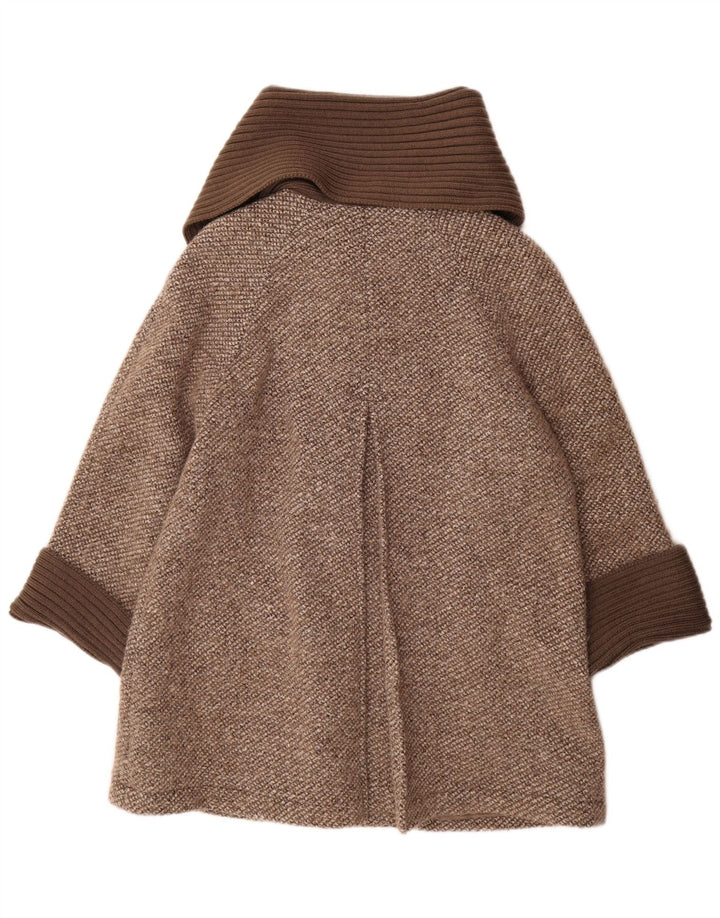 Cappotto da donna Luisa Spagnoli UK 14 Lana screziata marrone medio