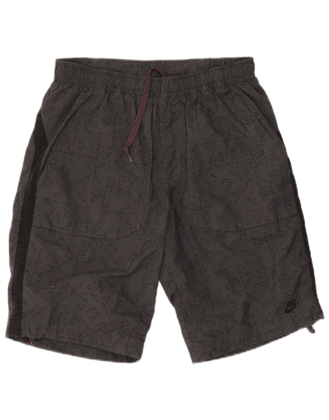Pantaloncini sportivi Nike da uomo in poliestere geometrico grigio medio