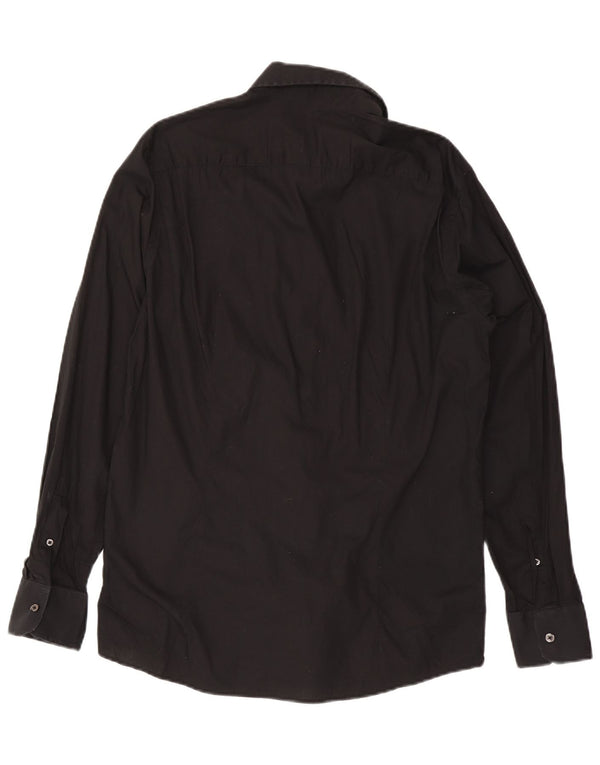 Camicia Benetton Uomo Large Nera In Cotone