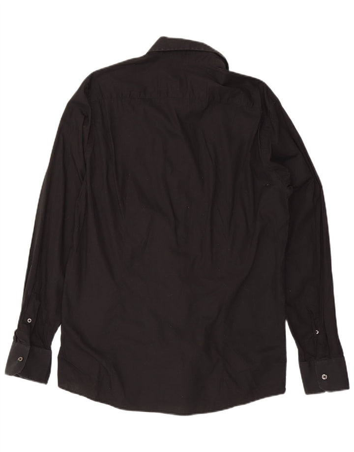 Camicia Benetton Uomo Large Nera In Cotone