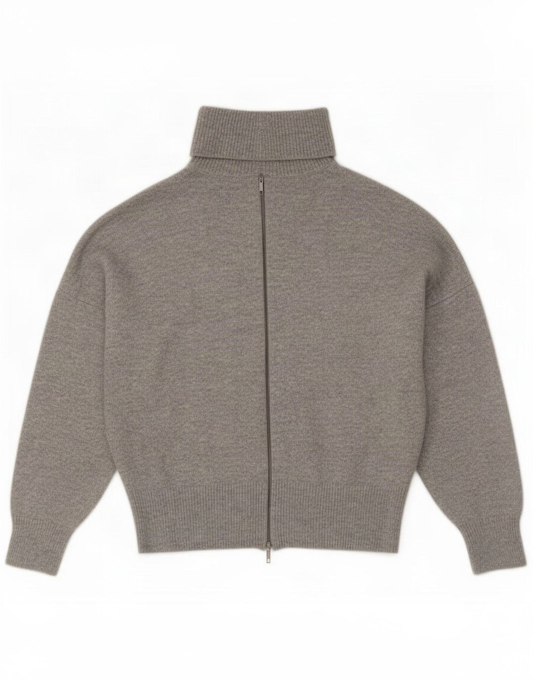 Topshop Maglione da donna corto oversize con collo alto UK 12 Grigio medio
