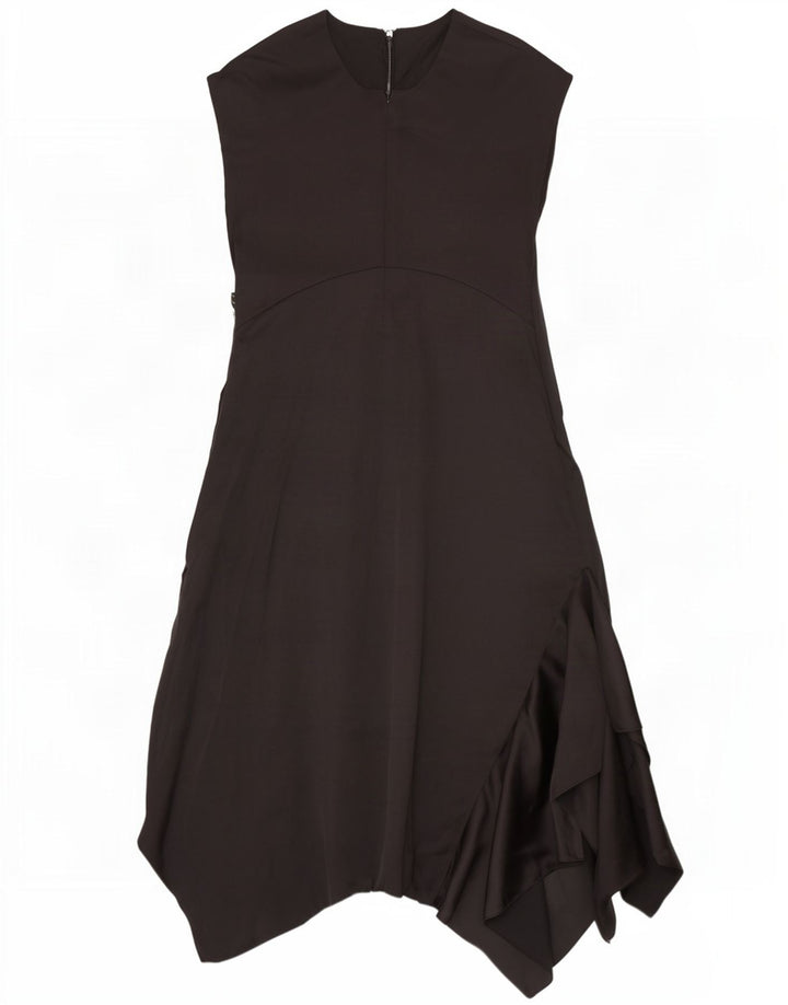 Abito maxi asimmetrico da donna All Saints UK 12 medio nero floreale