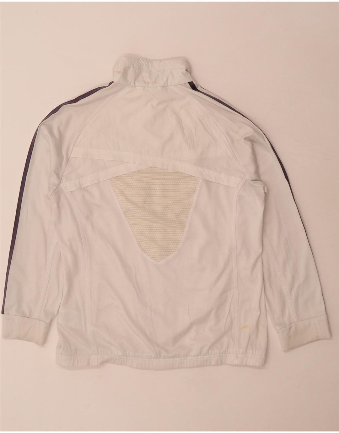 Giacca da tuta da donna Adidas Climalite UK 14 grande poliestere bianco