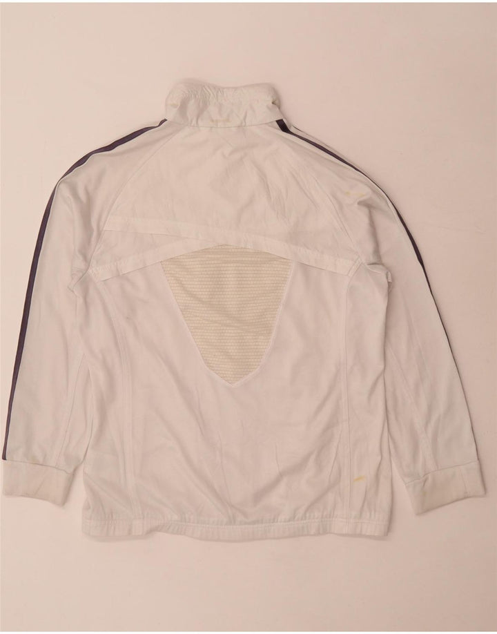 Giacca da tuta da donna Adidas Climalite UK 14 grande poliestere bianco