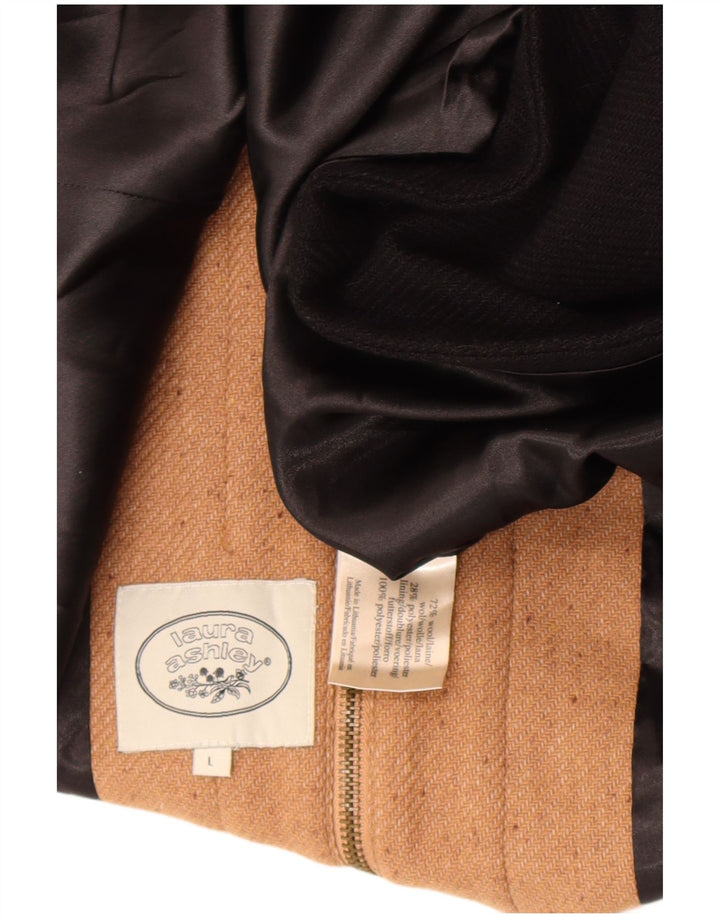 Cappotto poncho da donna Laura Ashley UK 16 grande lana color block nera