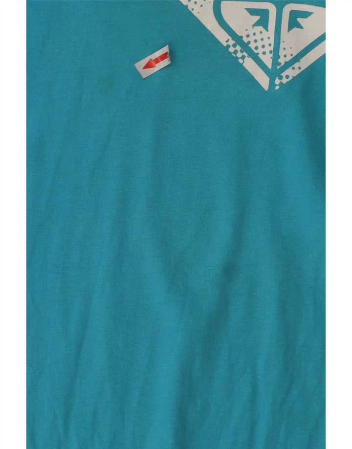 T-shirt grafica da donna Roxy Top UK 16 grande cotone blu