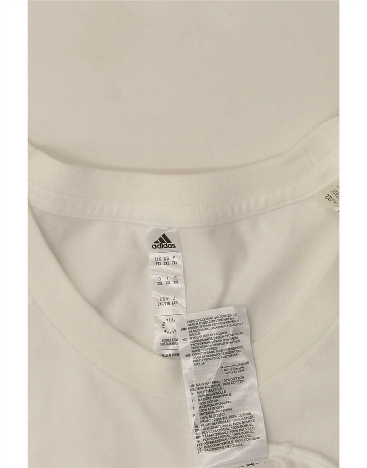 T-shirt grafica da uomo Adidas Top 2XL cotone bianco
