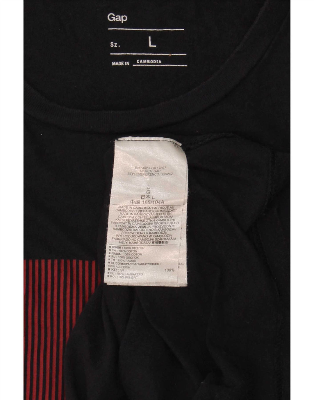 Gap T-shirt grafica da uomo Top Large in cotone blu navy