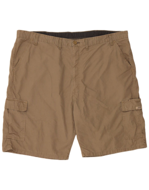Wrangler Mens Cargo Shorts W44 2XL Brown Cotton