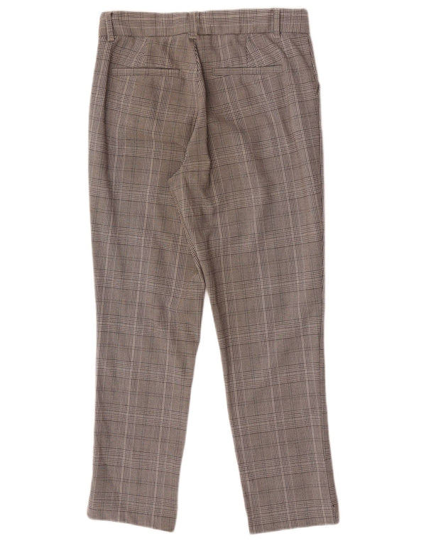 Pantaloni chino slim da donna Zara piccoli W26 L25 a quadri grigi