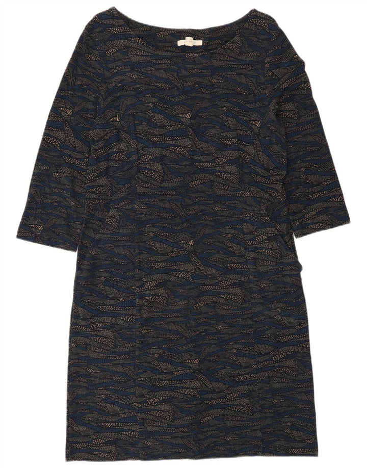 Abito basic da donna con maniche a 3/4 e motivo astratto di White Stuff UK 14 grande blu