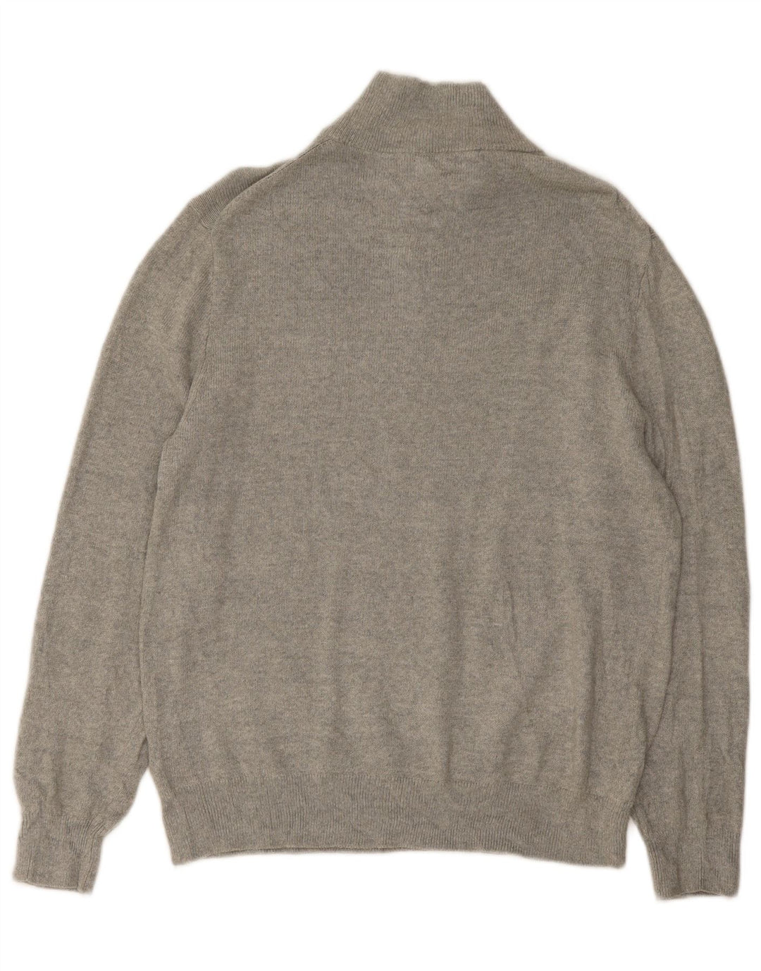 J. Crew Maglione da uomo con zip e collo grande in cotone grigio