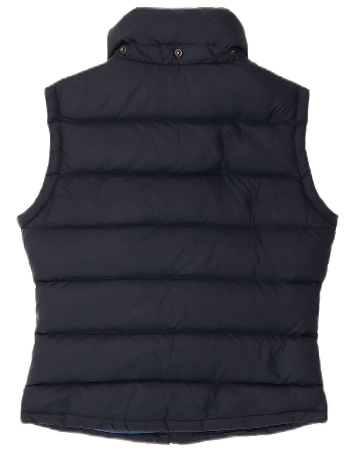 JACK WILLS Gilet imbottito oversize da donna UK 10 piccolo in nylon blu navy
