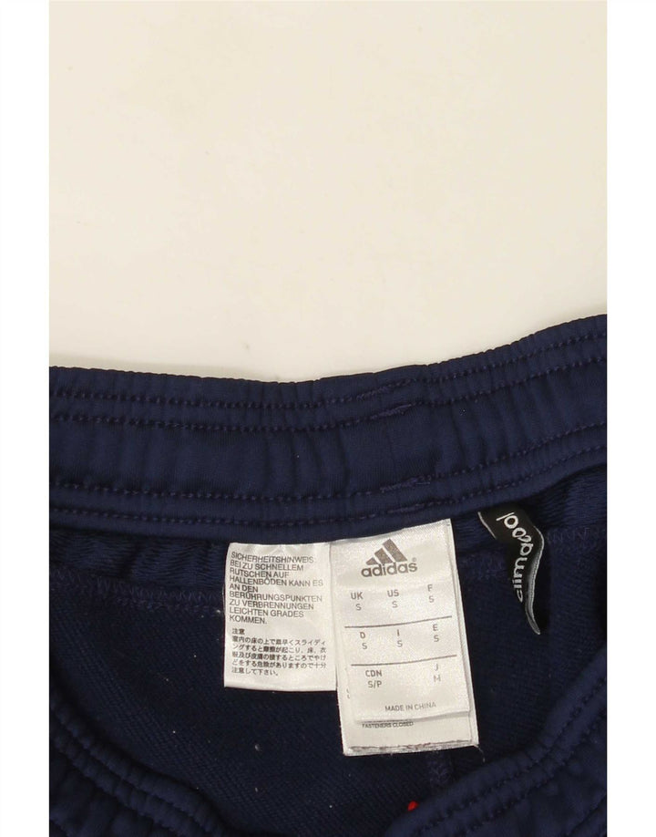 Pantaloni da tuta da uomo Adidas Manchester United piccoli in poliestere blu navy