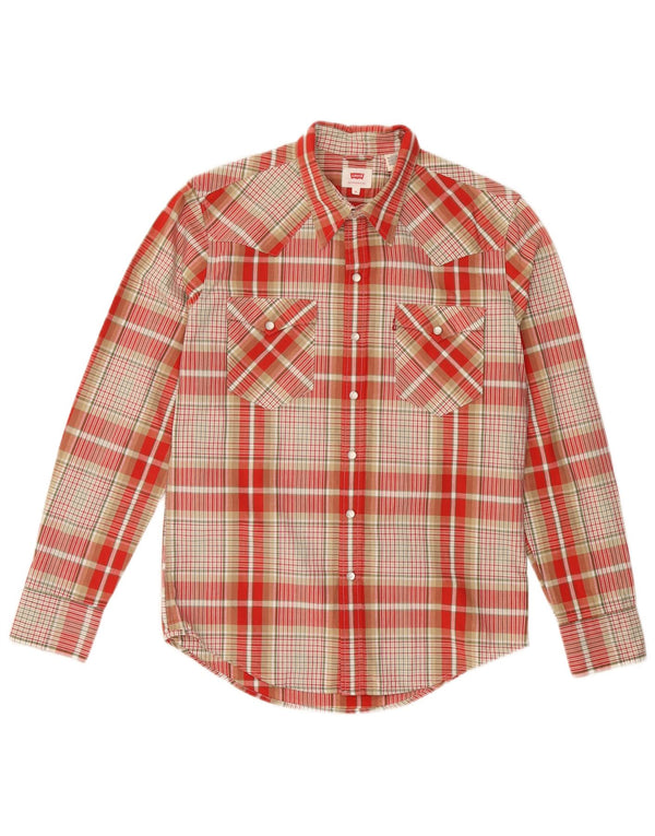 Camicia Levi's da uomo in cotone a quadri piccoli rossi