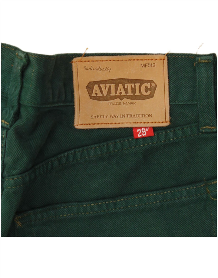 Jeans dritti a vita alta da donna Aviatic W29 L33 verdi