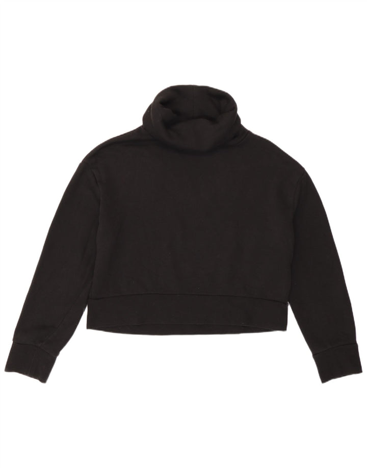 Felpa corta oversize da donna Zara, maglione UK 10, piccola, cotone nero