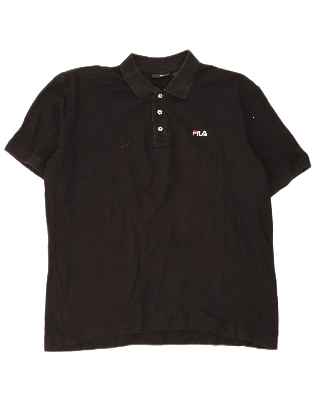 Polo da uomo Fila XL in cotone nero