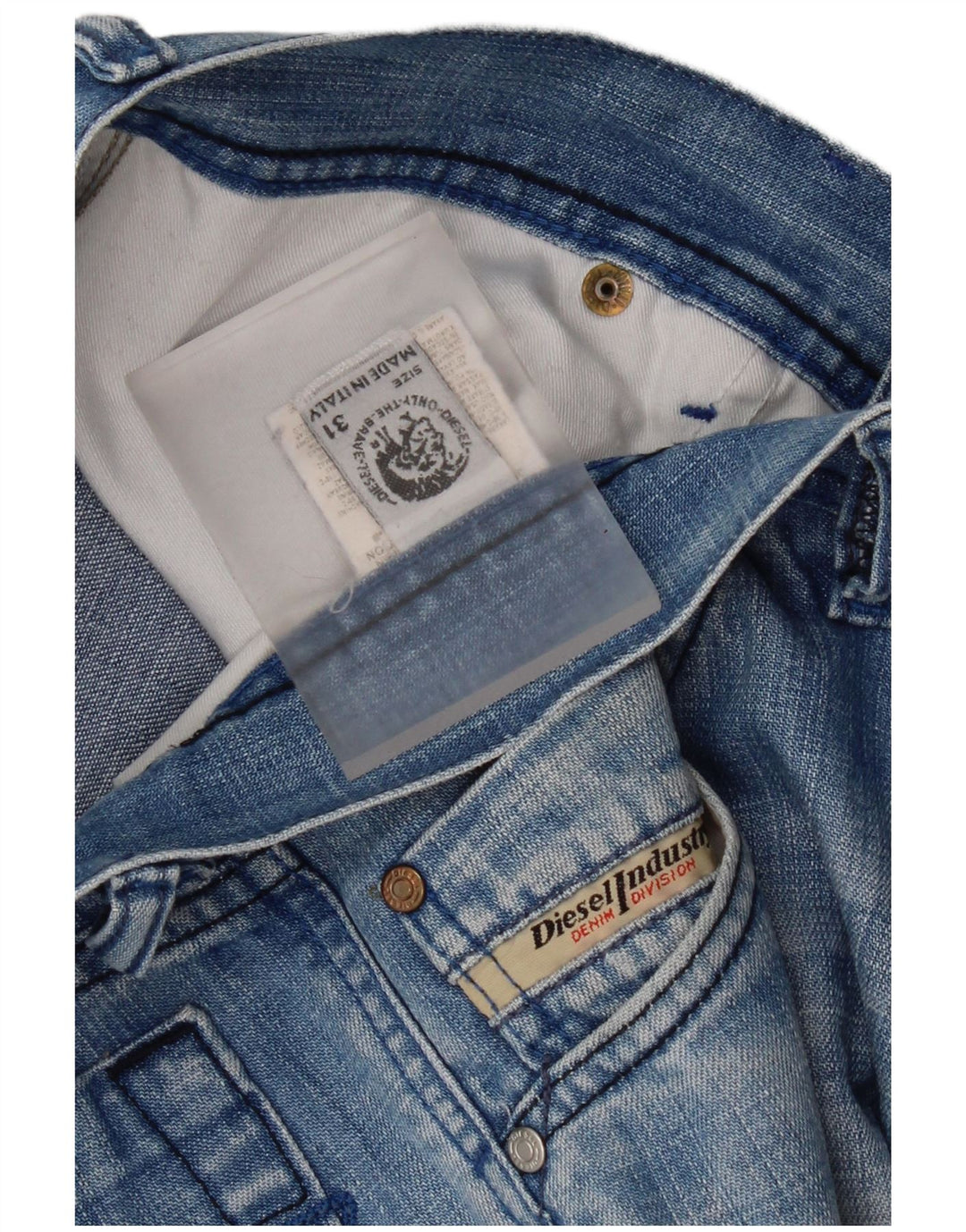 Jeans dritti da uomo Diesel W31 L28 cotone blu