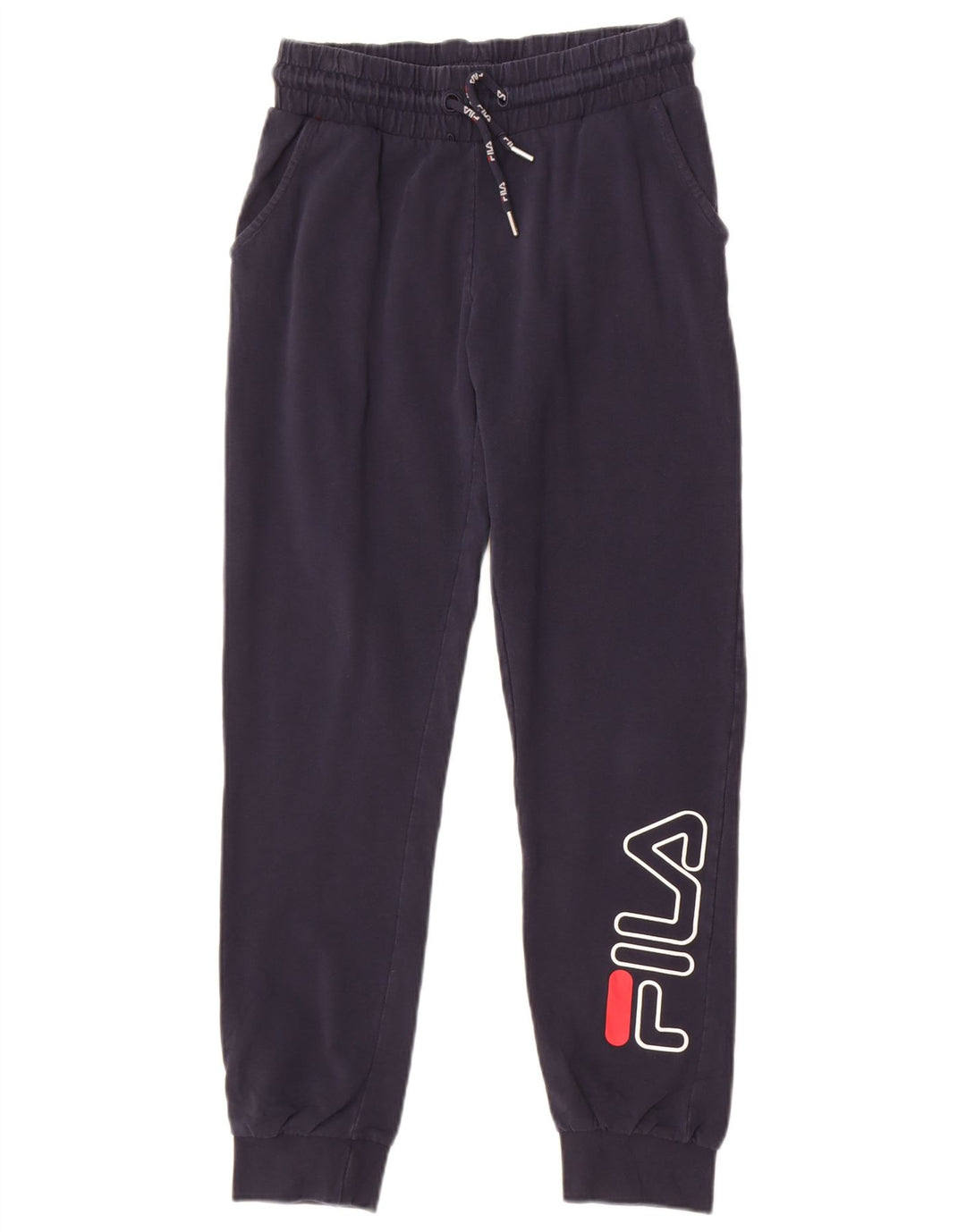 Pantaloni da tuta con grafica da donna Fila Joggers UK 10 Small Blu Navy