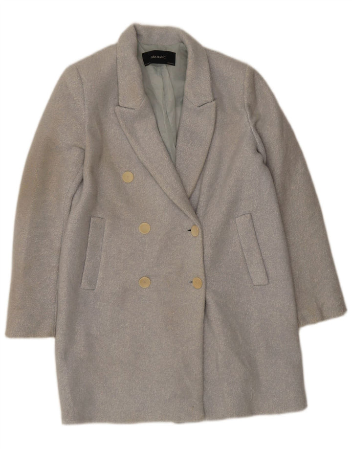 Cappotto doppiopetto oversize da donna Zara UK 6 XS blu screziato