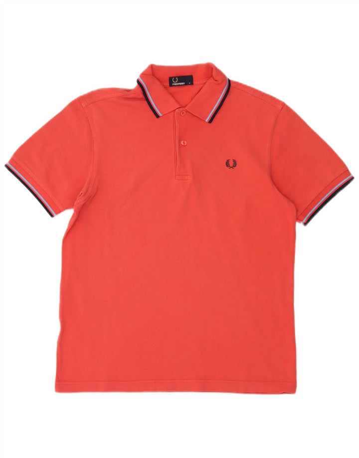 Polo da uomo Fred Perry in cotone a righe rosse medie
