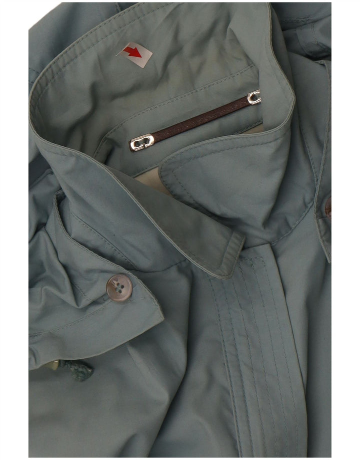 Giacca utilitaria con cappuccio da donna vintage UK 18 XL Blu